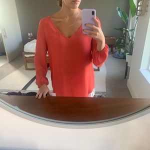 14th & Union Deep Coral Blouse